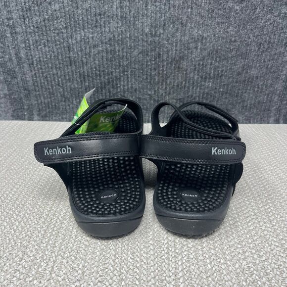 NEW Kenkoh Hanako Acupuncture Massage Sandals Comfort Black Mens 13 US main image 6